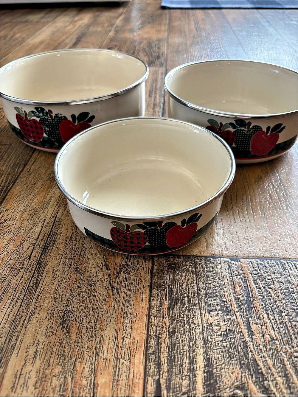 Ingleman Designs Inc. “Applejack” nesting enamel bowls